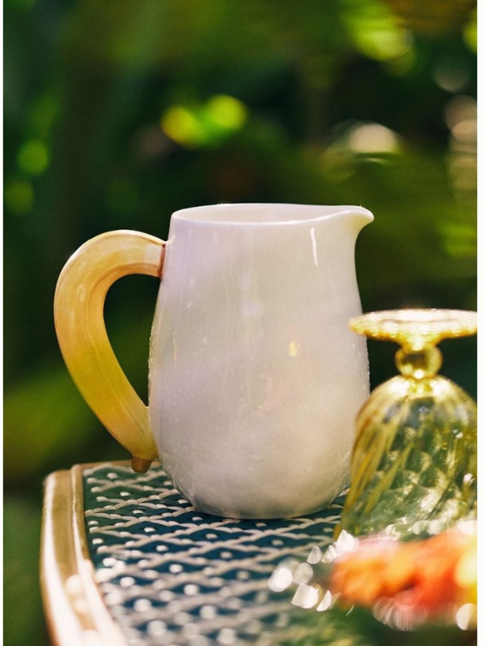 Anthropologie x Farm Rio Stoneware Pitcher NWT